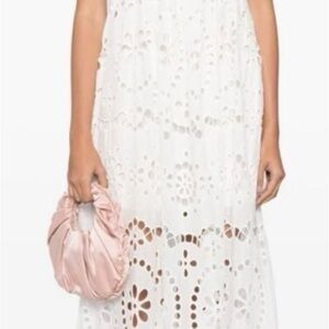Zimmermann White Tiered Cut Out Maxi Sundress